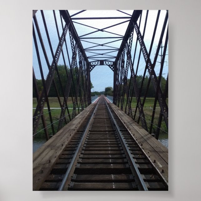 Railroad Bridge Parallax Perspective Poster (Vorne)