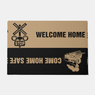 Railroad Door Mats, Züge Front Porch Mat Fußmatte