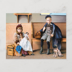 RAILROAD POSTER 1898 POSTKARTE