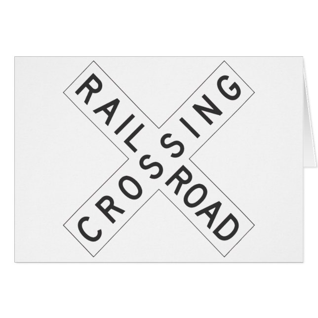 RailroadCrossing Zeichen (Vorderseite (Horizontal))