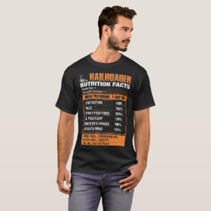 Railroader-Nahrungs-Tatsachen-starkes störrisches T-Shirt