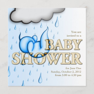 Rain Babies Dusche Einladung - Square Card