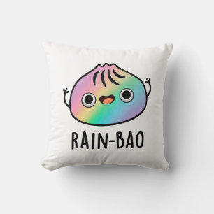 Rain-bao Funny Rainbow Dimsum Bao Pun Kissen