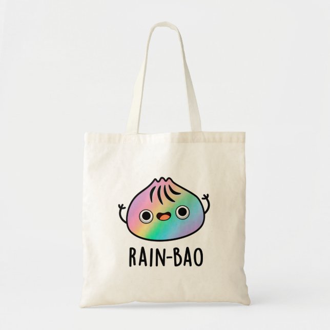 Rain-bao Funny Rainbow Dimsum Bao Pun Tragetasche (Vorne)