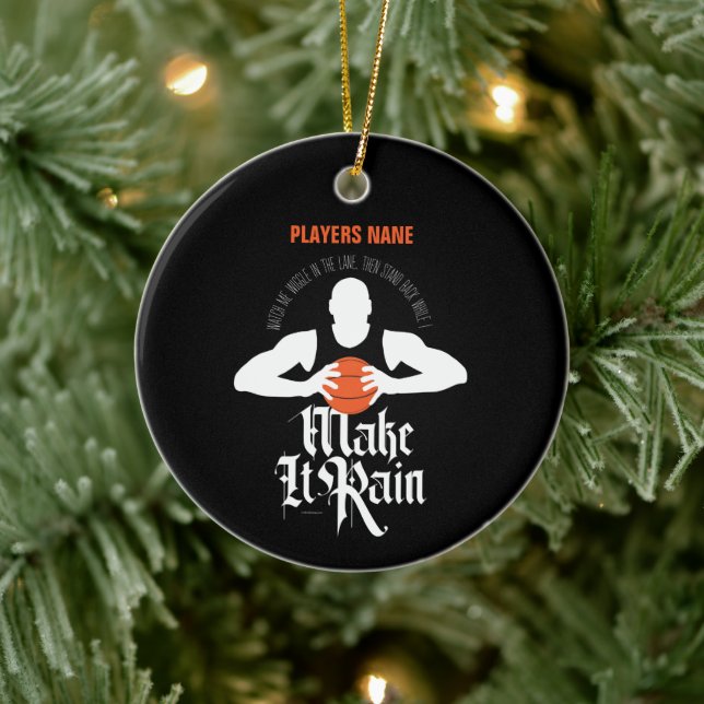 Rain (Basketball) Keramik Ornament (Baum)