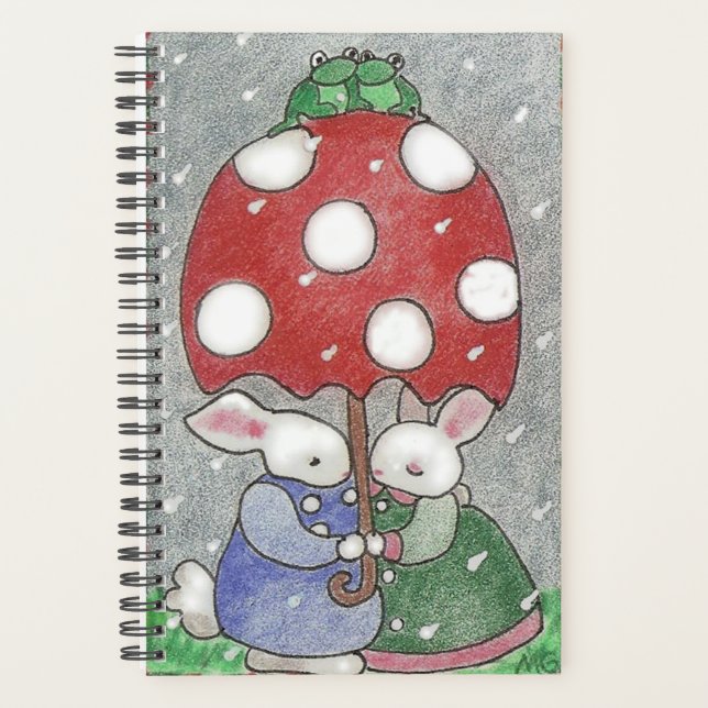 Rain Bunny Day Planner Planer (Vorderseite)