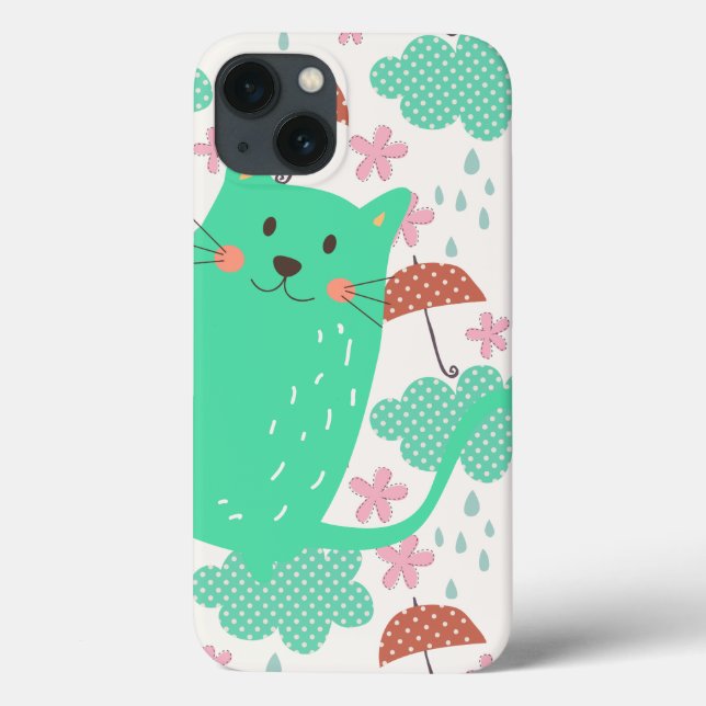 Rain Cats Case-Mate iPhone Hülle (Rückseite)