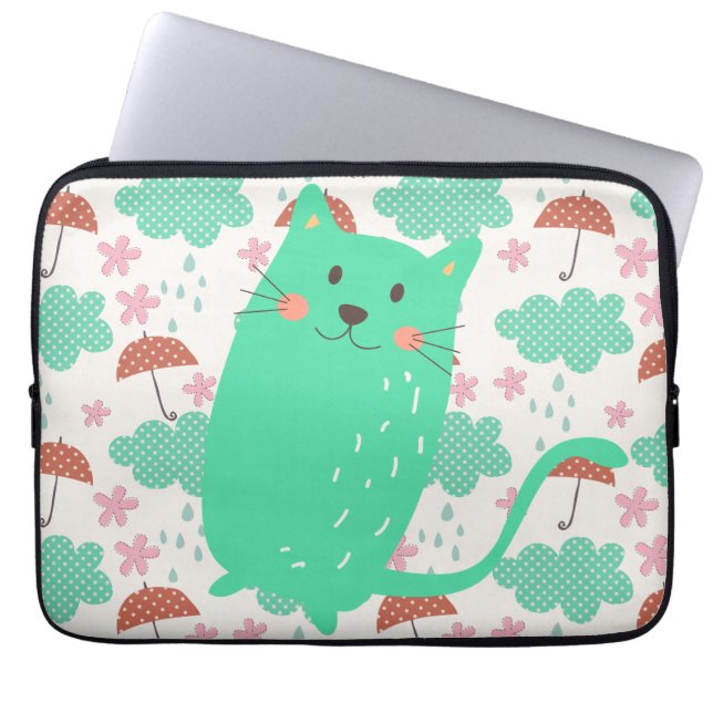 Rain Cats Laptopschutzhülle (Vorderseite)