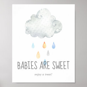 Rain Cloud Boy Babies sind süß Genießen Sie eine L Poster
