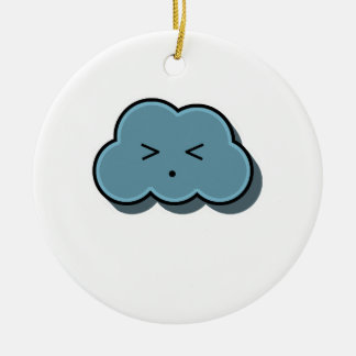 Rain Cloud Finds Relief Keramik Ornament