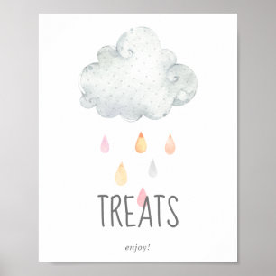 Rain Cloud Girl Baby Duschvorrichtung Leckereien s Poster