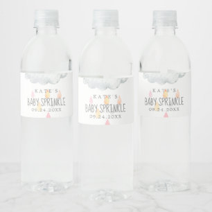 Rain Cloud Girl Baby Sprinkwasser Flasche Etikett