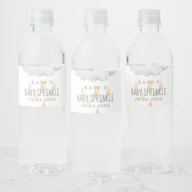 Rain Cloud Girl Baby Sprinkwasser Flasche Etikett (Flaschen)