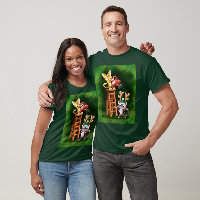 RAIN DEER CATS von Jeff Willis Art T-Shirt (Unisex)