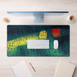 Rain Dotted Green Desk Mat Schreibtischunterlage