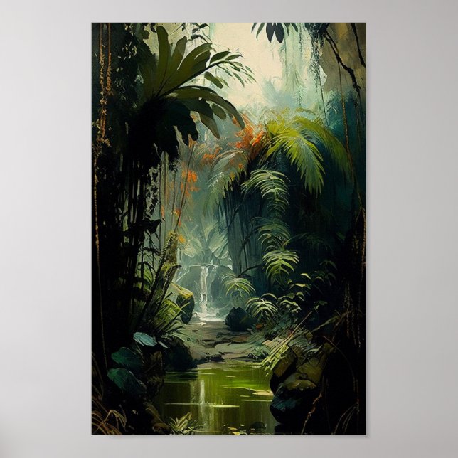 Rain Forest, Tropical Nature Wall Art Poster  (Vorne)