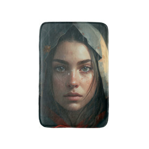 Rain hood girl badematte