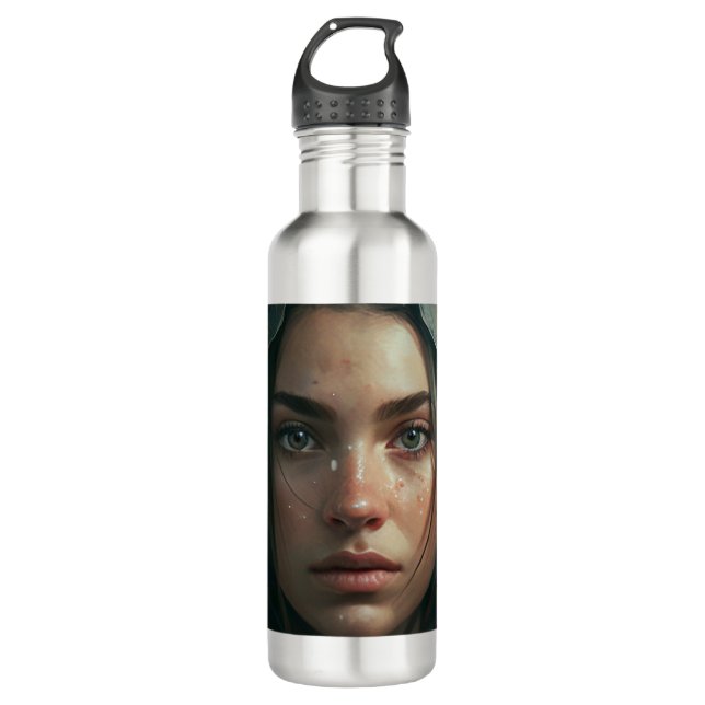 Rain hood girl edelstahlflasche (Vorderseite)