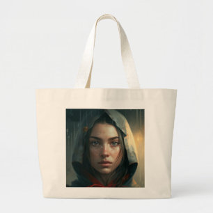 Rain hood girl jumbo stoffbeutel