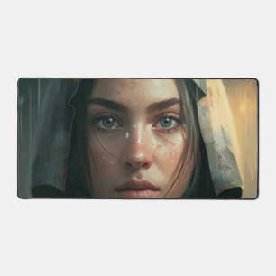 Rain hood girl schreibtischunterlage