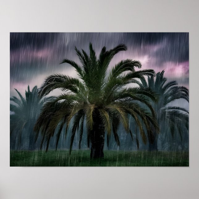 Rain-Kissed Oasis Poster (Vorne)