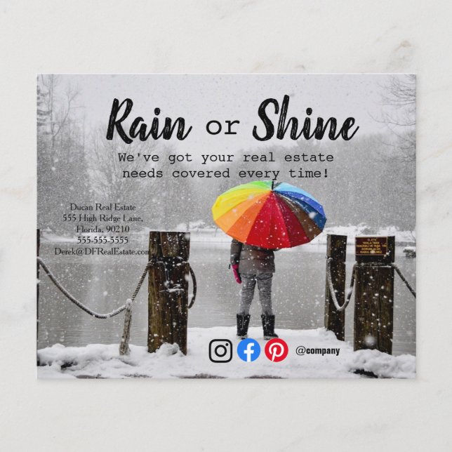 Rain Kunden Referenzen reales Anwesen Marketing ve Flyer (Vorne)