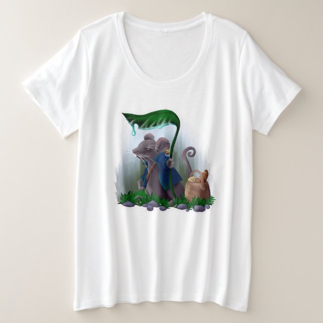 Rain Mouse |  Große Größe T-Shirt (Design vorne)