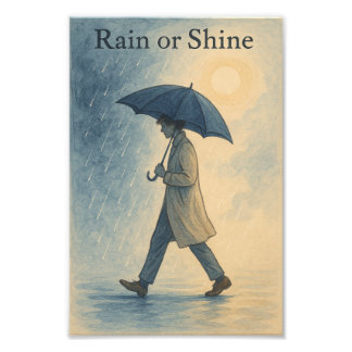 „Rain or Shine“-Kunstprint – Traumhafte Literatur Fotodruck