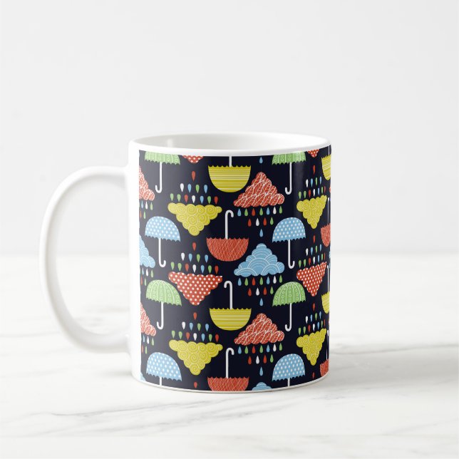 Rain seamless pattern kaffeetasse (Links)