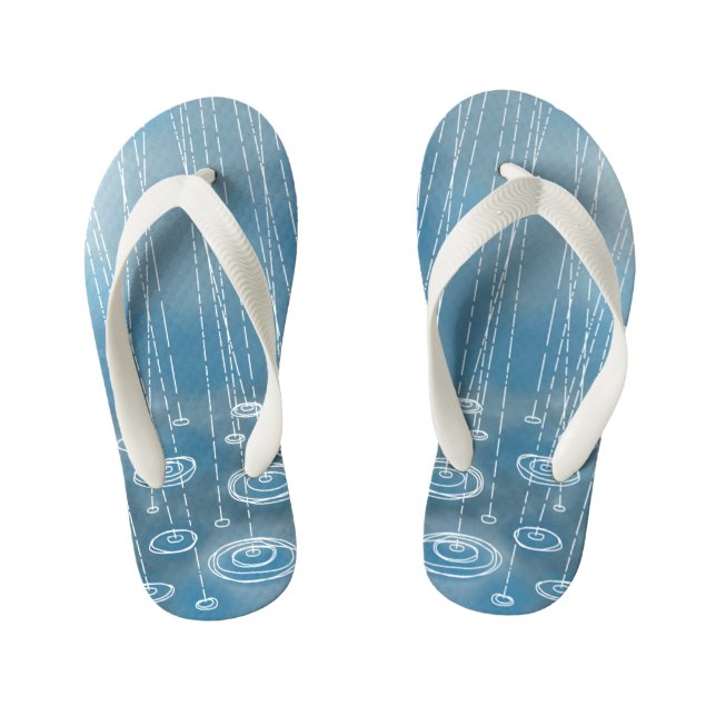 Rain Storm Blue Kinderbadesandalen (Fußbett)