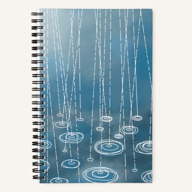 Rain Storm Blue Notizbuch (Vorderseite)