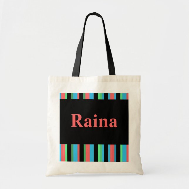 Raina Hübsch Strip Tote Bag Tragetasche (Vorne)