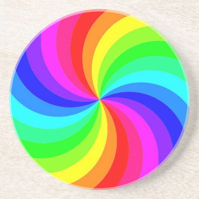 RAINBOUR SPIRAL SANDSTEIN UNTERSETZER (Vorne)
