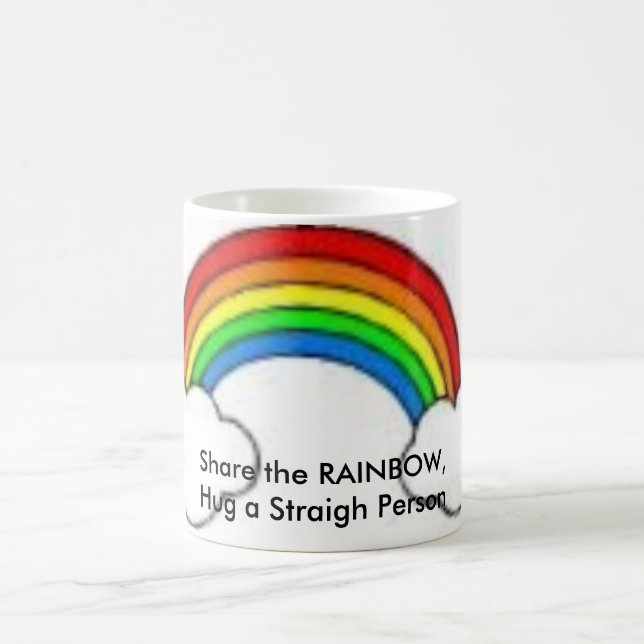 RAINBOW2, teilen den REGENBOGEN, umarmen eine Kaffeetasse (Mittel)