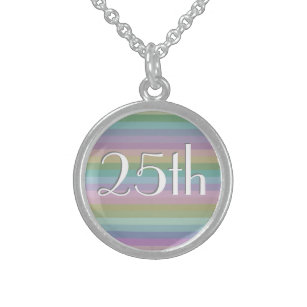 Rainbow 25. Hochzeitstag Sterling Silberkette