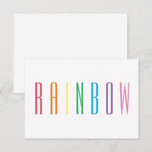 RAINBOW 3,5 x 5 Flachkarte Mitteilungskarte