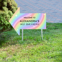 Rainbow 3. Geburtstag Outdoor Willkommen