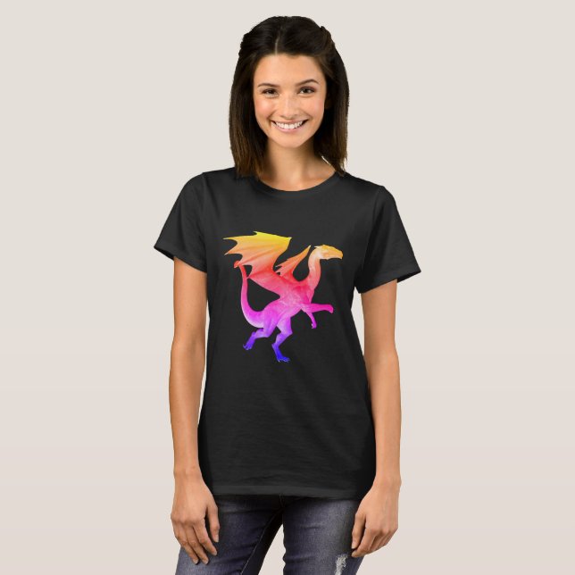 Rainbow 3D Dragon T-Shirt (Vorne ganz)