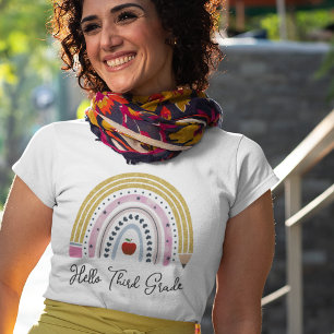 Rainbow 3rd Grade Teacher Shirt   Zurück zur Schul