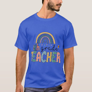 Rainbow 4. Klasse Lehrer Kinder zurück in die Schu T-Shirt