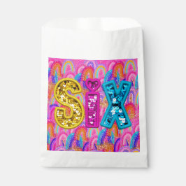 Rainbow 6. Geburtstag Geschenktütchen