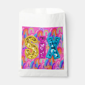 Rainbow 6. Geburtstag Geschenktütchen