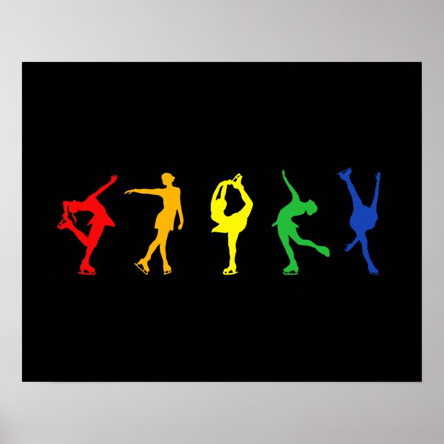 Rainbow-Abbildung-Skater Poster (Vorne)