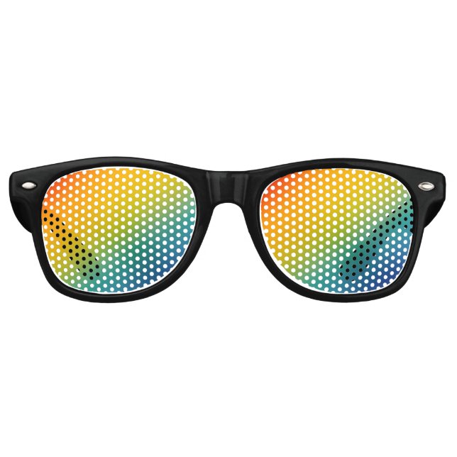 rainbow abstract gradient party sunglasses partybrille (Vorderseite)