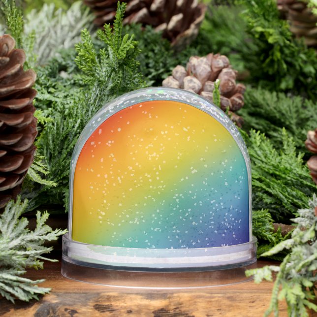 rainbow abstract gradient snow globe schneekugeln (Winter)