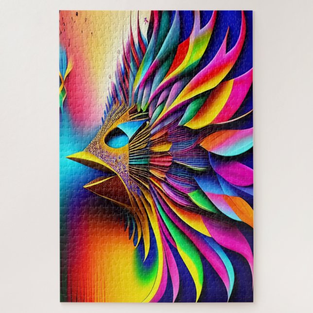 Rainbow Abstrakt Bird Color Explosion (Vertikal)