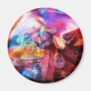 Rainbow Abstrakt Boro Glass Magnet