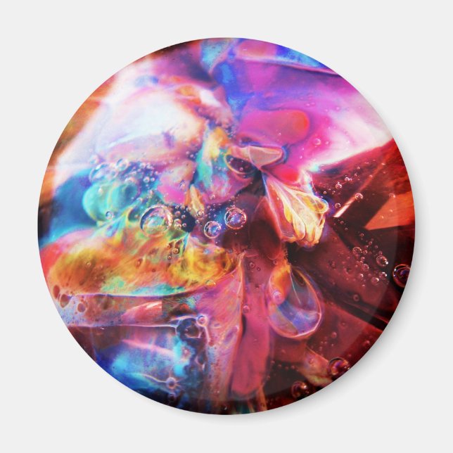 Rainbow Abstrakt Boro Glass Magnet (Vorne)