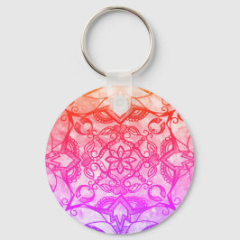 Rainbow Abstrakt Mandala Schlüsselanhänger