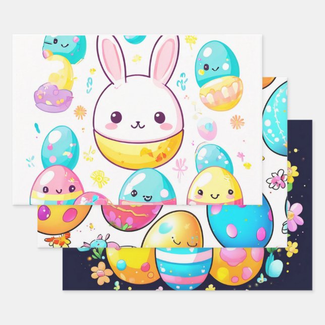 Rainbow Abstrakt Ostereier Geschenkpapier Set (Set)